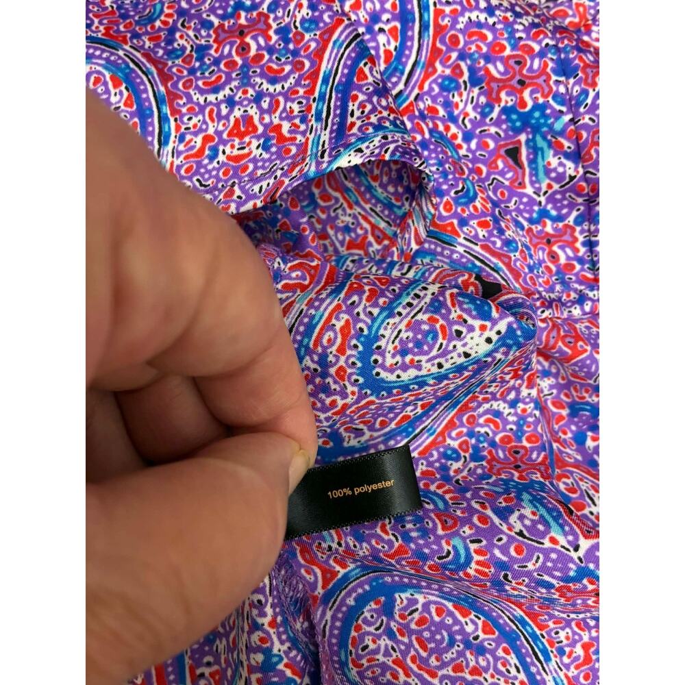 Outback Red XS‎ Paisley Halter Top Sleeveless Blouse Purple Pink - Picture 5 of 6